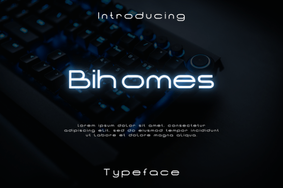 Bihomes Font: A Futuristic Display Typeface for Modern Campaigns
