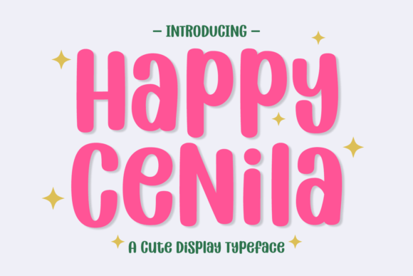 Happy Cenila: A Playful Font for Crafters and Product Creators
