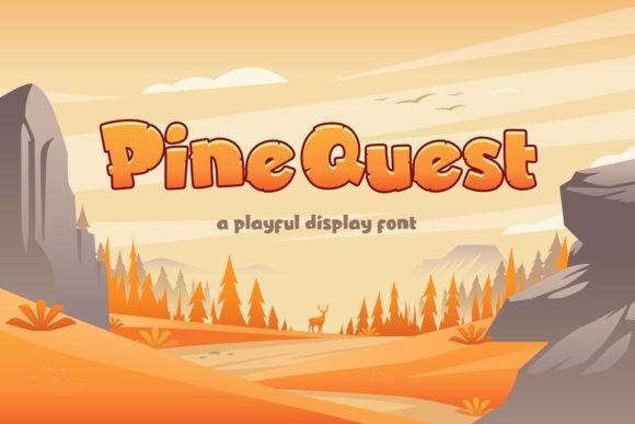 Pine Quest: A Chunky Adventure Font for Memorable Campaigns