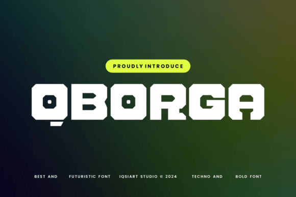 Unleash Futuristic Craft Projects with the Qborga Typeface