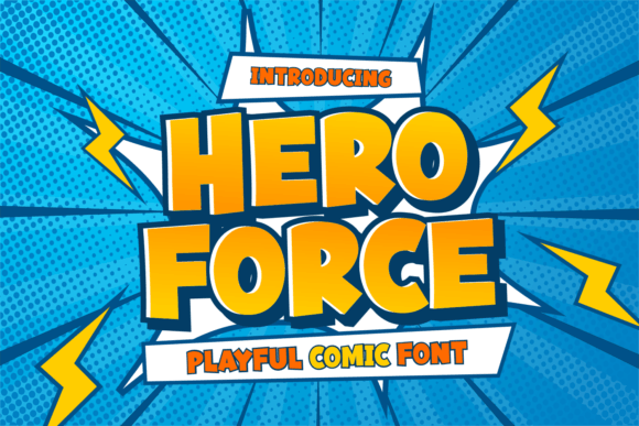 Using Hero Force as a Playful Comic Font in Branding